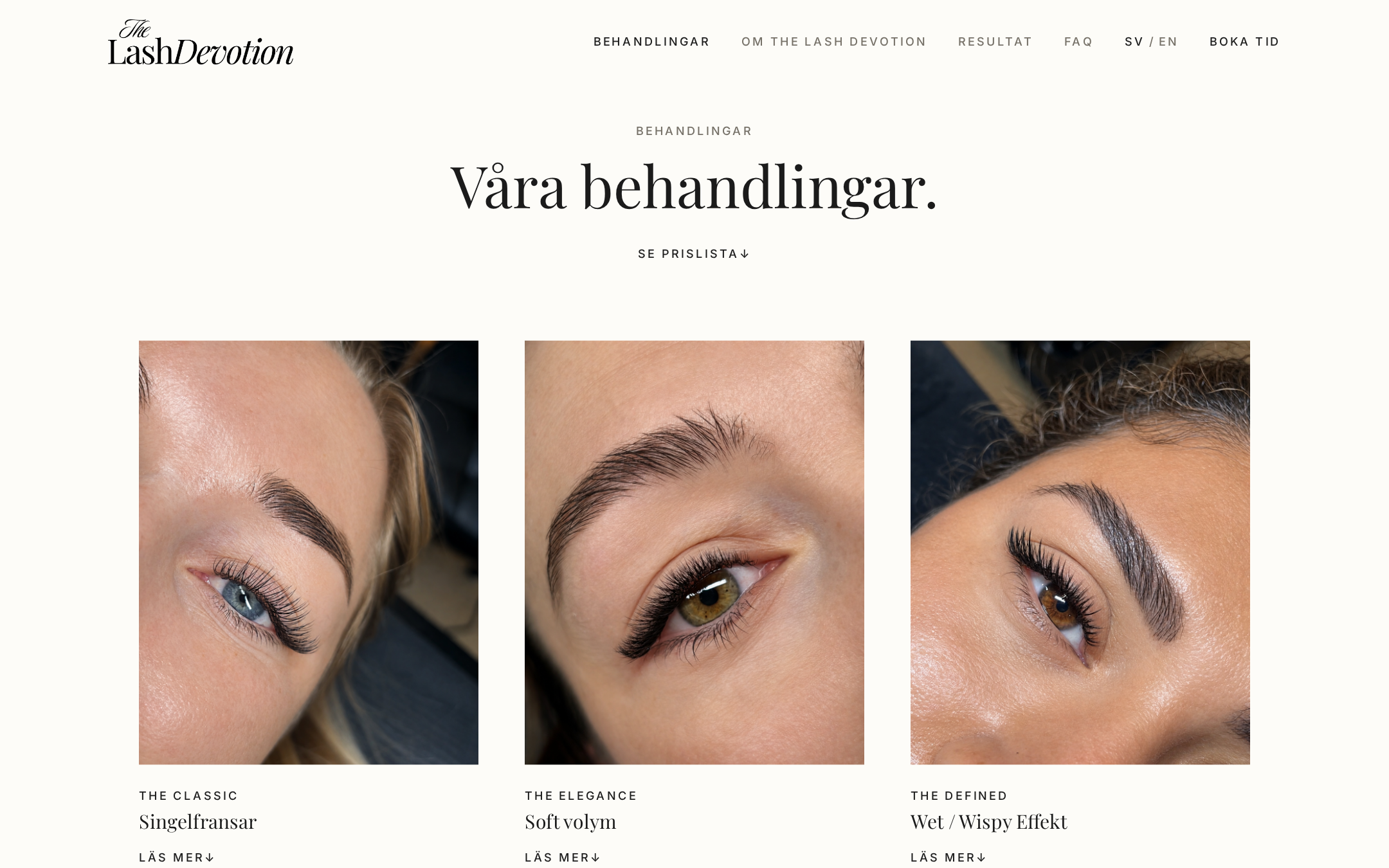 The Lash Devotion — website