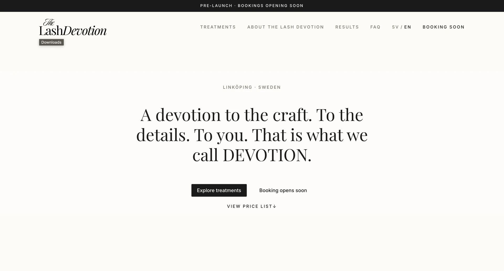 The Lash Devotion — website